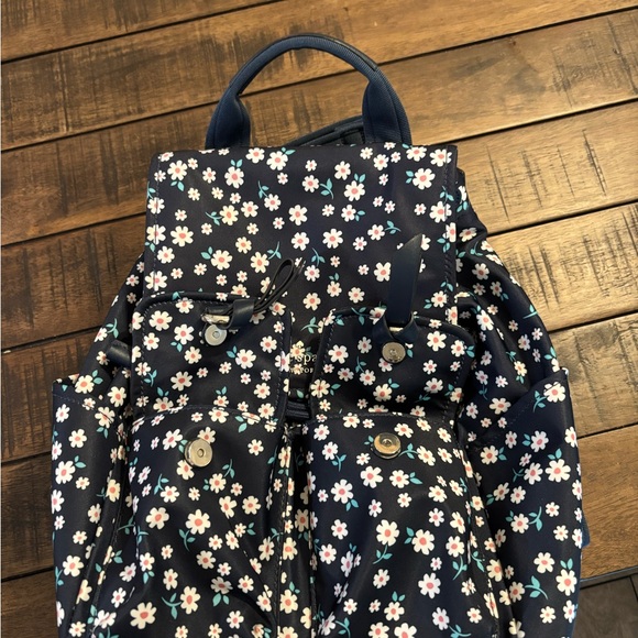 Kate Spade Navy Floral Print Backpack - Picture 5 of 8